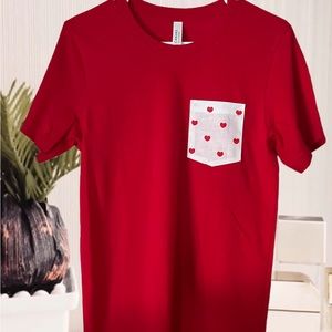 Valentine Shirt with Cute Pocket I T-Shirt with Cute Pocket